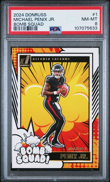2024 Panini Donruss Bomb Squad Michael Penix Jr. #1 Nm-Mt 8 front