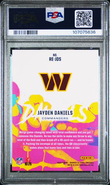 2024 Panini Rookies & Stars Rookie Exclusive Jayden Daniels #Rejds Nm-Mt 8 back