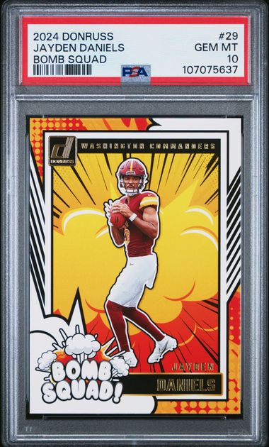 2024 Panini Donruss Bomb Squad Jayden Daniels #29 Gem Mt 10 front