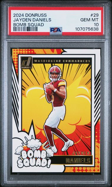 2024 Panini Donruss Bomb Squad Jayden Daniels #29 Gem Mt 10 front