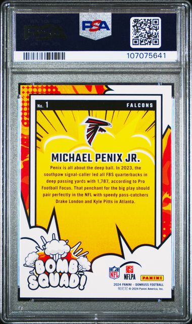2024 Panini Donruss Bomb Squad Michael Penix Jr. #1 Mint 9 back