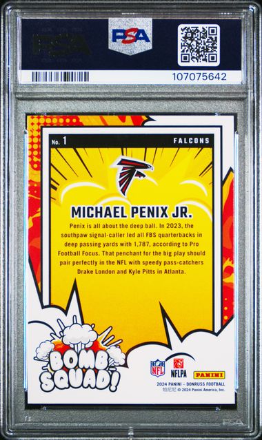 2024 Panini Donruss Bomb Squad Michael Penix Jr. #1 Nm-Mt 8 back
