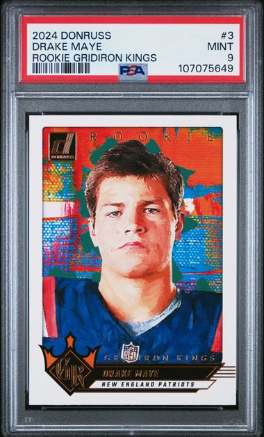 2024 Panini Donruss Rookie Gridiron Kings Drake Maye #3 Mint 9 front