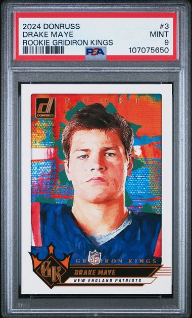2024 Panini Donruss Rookie Gridiron Kings Drake Maye #3 Mint 9 front