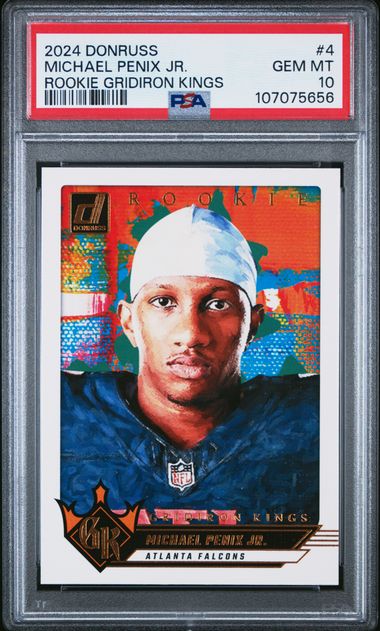 2024 Panini Donruss Rookie Gridiron Kings Michael Penix Jr. #4 Gem Mt 10 front