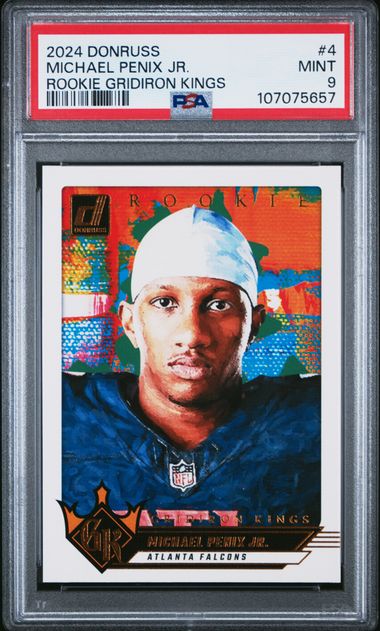2024 Panini Donruss Rookie Gridiron Kings Michael Penix Jr. #4 Mint 9 front