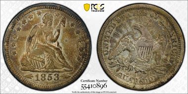 1853 25C Arrows and Rays N1