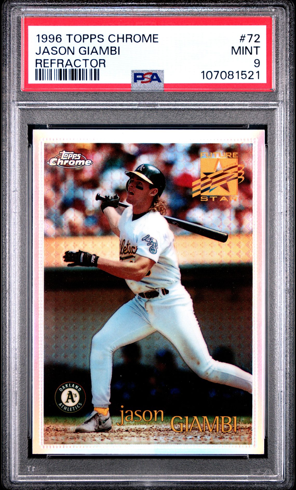 1996 Topps TOPPS CHROME Refractor #72 Jason Giambi front