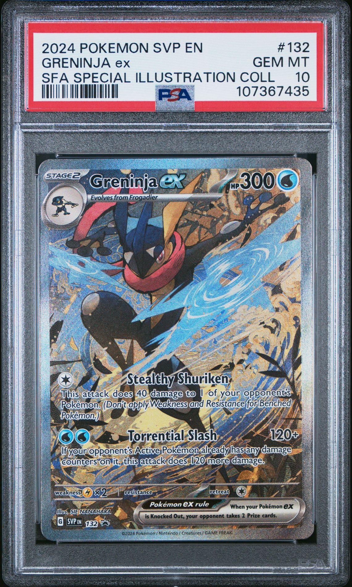 2024 Pokemon POKEMON SVP EN-SV BLACK STAR PROMO SFA SPECIAL ILLUSTRATION COLL #132 Greninja Ex front