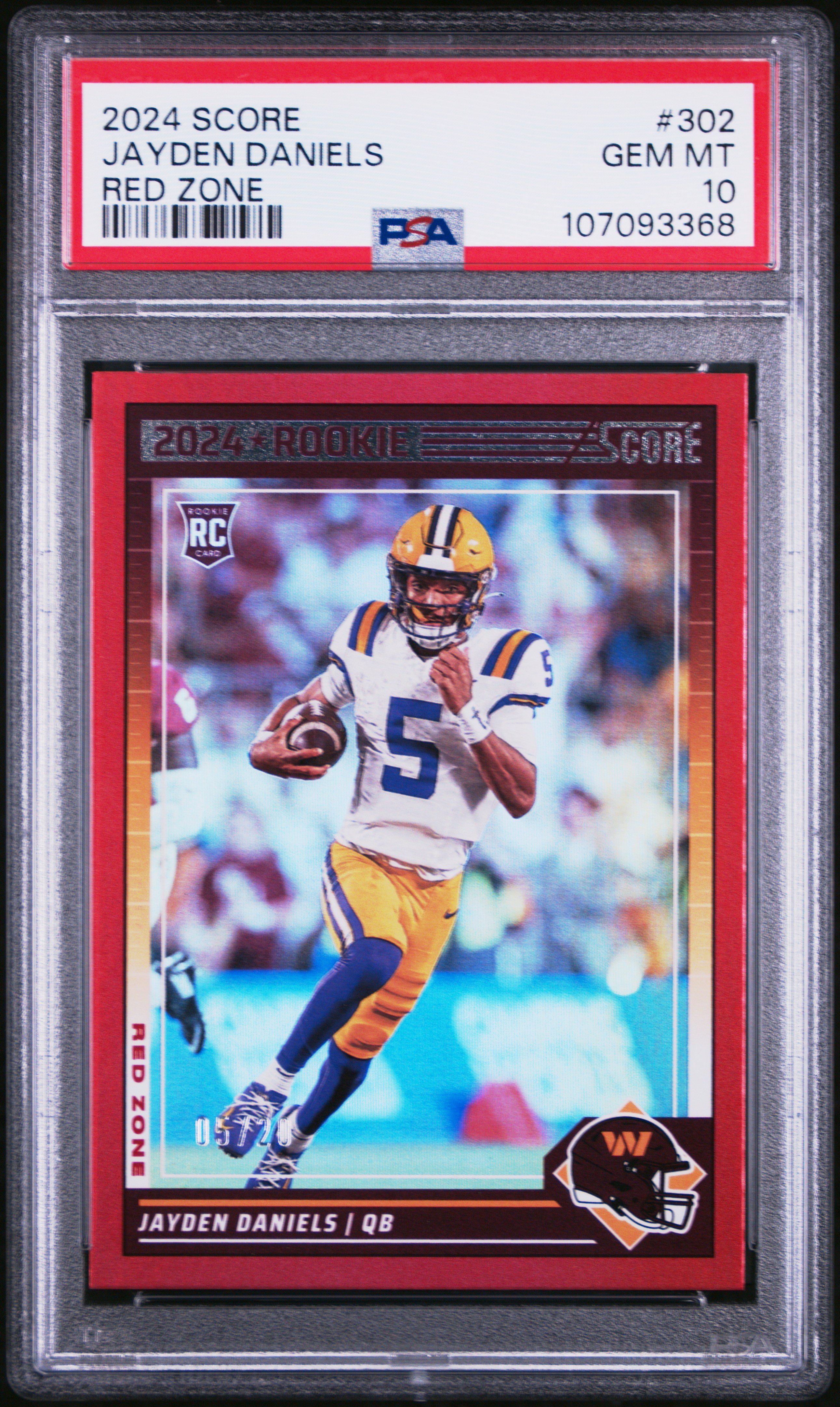 2024 #302 Jayden Daniels PSA 10 Panini Score