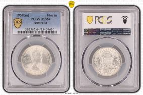 1958(m) Florin KM-60 Ag MS64