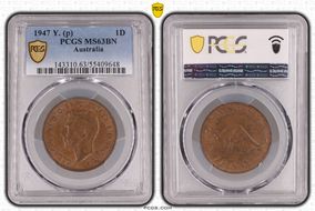 1947 Y. (p) 1D MS63BN