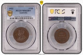 1922 1/2D MS62BN