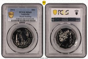 2011 50C Royal Wedding MS68