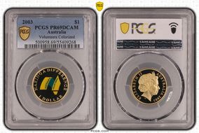2003 $1 Volunteers Colorized PR69DCAM