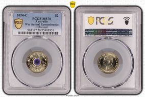 2024-C $2 War Animal Remembrance Colorized MS70