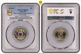 2024-C $2 War Animal Remembrance Colorized MS69