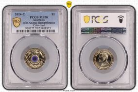 2024-C $2 War Animal Remembrance Colorized MS70