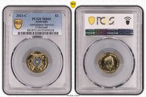 2021-C $2 Ambulance Service Colorized MS69