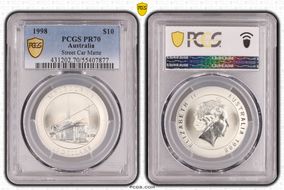 1998 $10 Street Car  Matte PR70