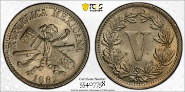 1882 5C KM-399 MS64
