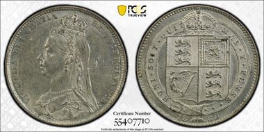 1889 Shil S-3927 Large Head AU55