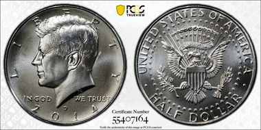 2014-D 50C UNC Set 50th Anniversary First Strike SP69