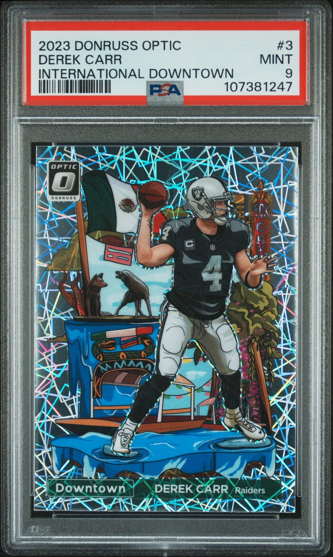 2023 Panini PANINI DONRUSS OPTIC INTERNATIONAL DOWNTOWN #3 Derek Carr front
