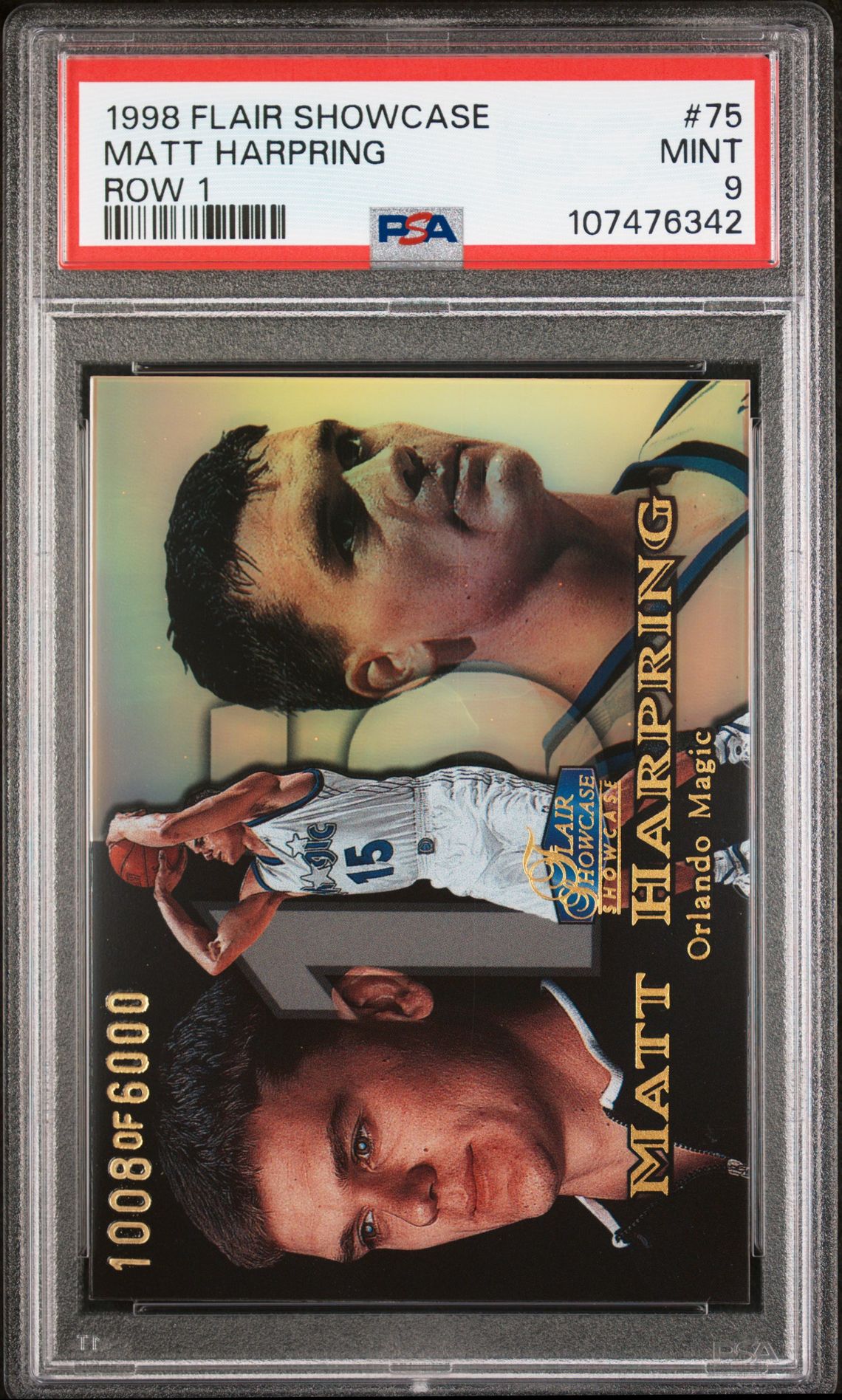 1998 FLAIR SHOWCASE ROW 1 #75 Matt Harpring front