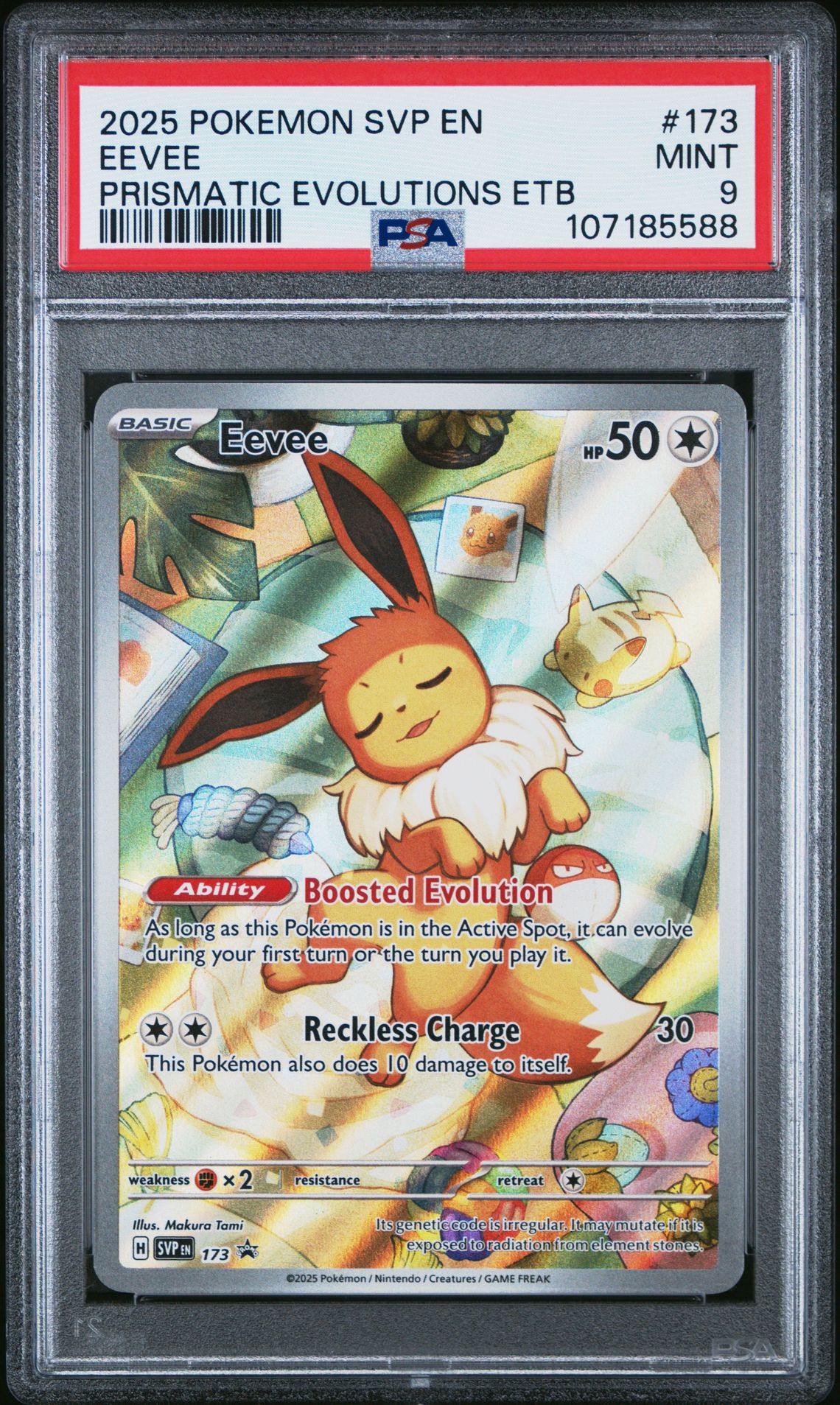 2025 Pokemon Svp En-Sv Black Star Promo Eevee #173 (Prismatic Evolutions Etb) Mint 9 front
