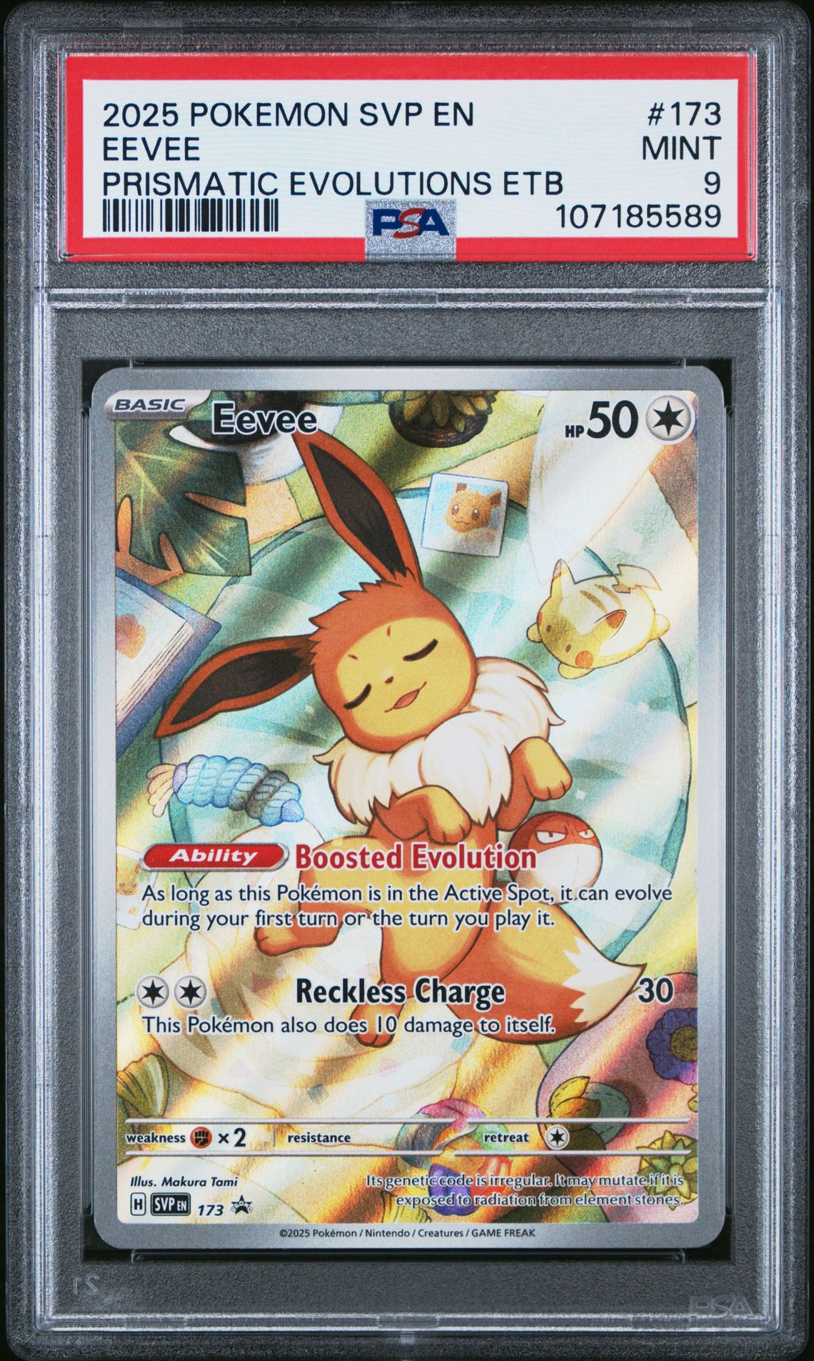 2025 Pokemon Svp En-Sv Black Star Promo Eevee #173 (Prismatic Evolutions Etb) Mint 9 front