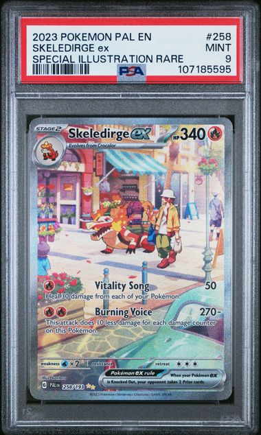 2023 Pokemon Pal En-Paldea Evolved Skeledirge Ex #258 (Special Illustration Rare) Mint 9 front