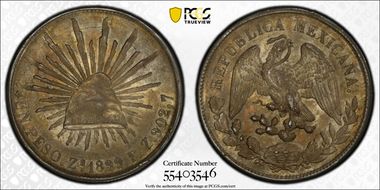 1899-Zs FZ Peso KM-409.3 AU55