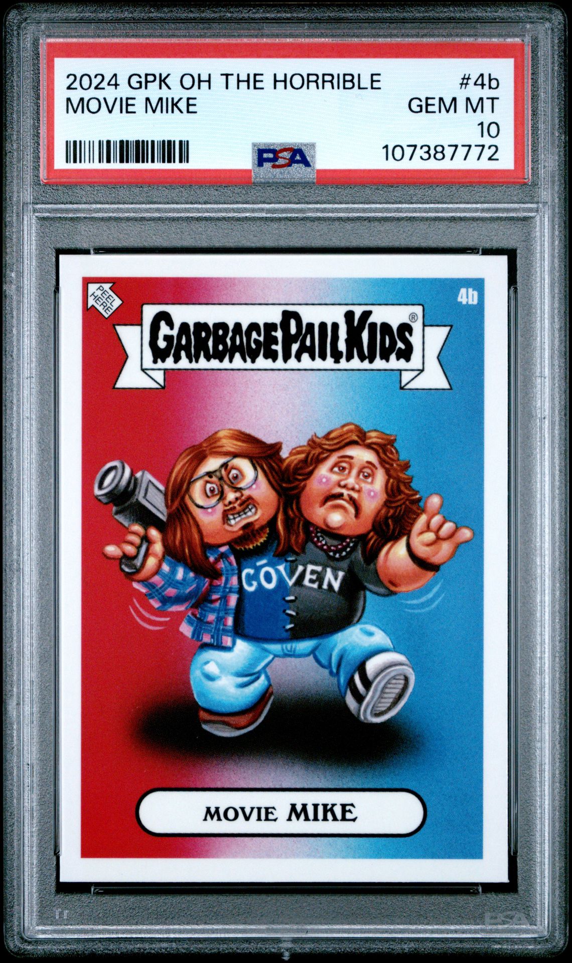 2024 Topps GARBAGE PAIL KIDS OH THE HORROR-IBLE #4B Movie Mike front