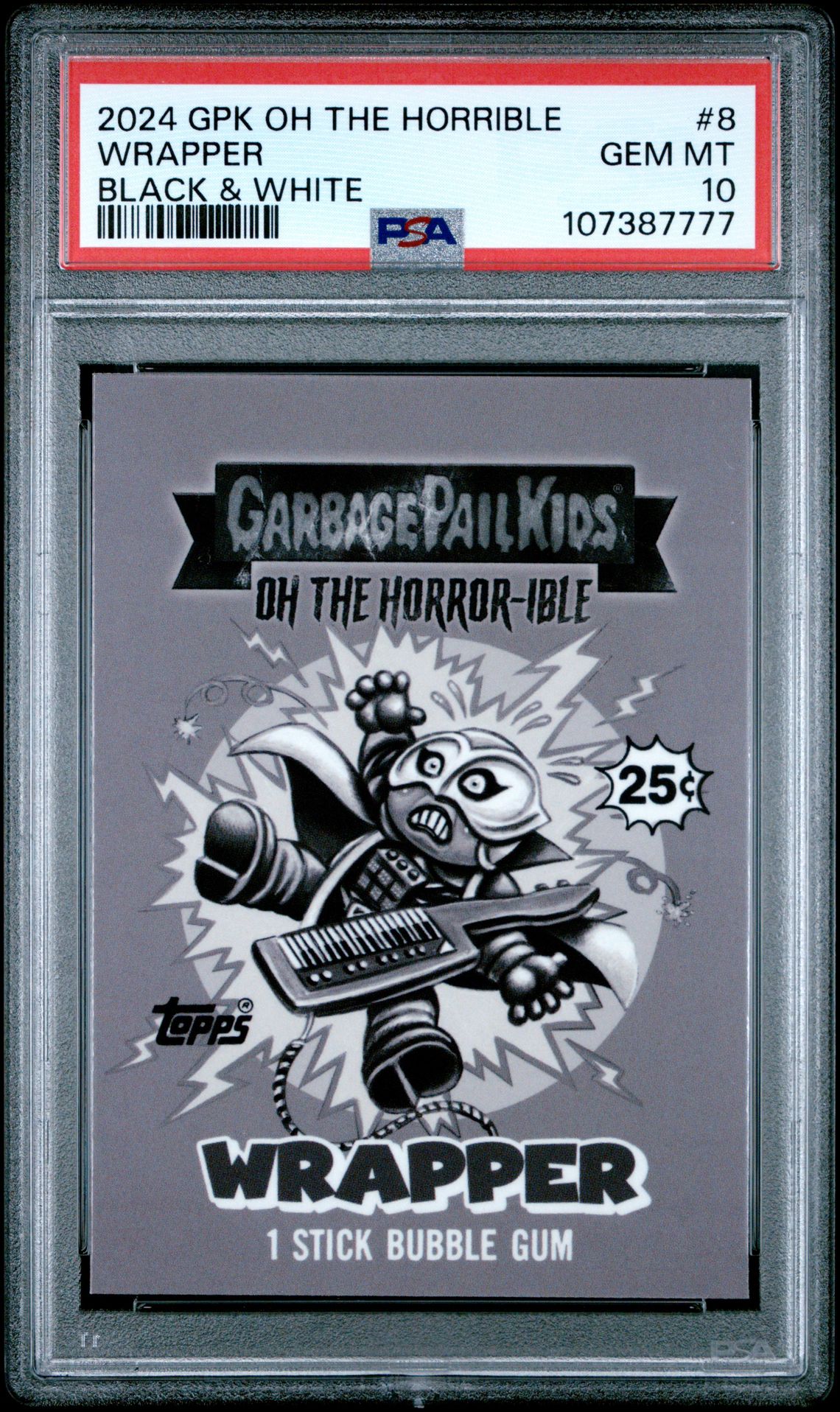 2024 Garbage Pail Kids GARBAGE PAIL KIDS OH THE HORROR-IBLE Black #8 Wrapper front