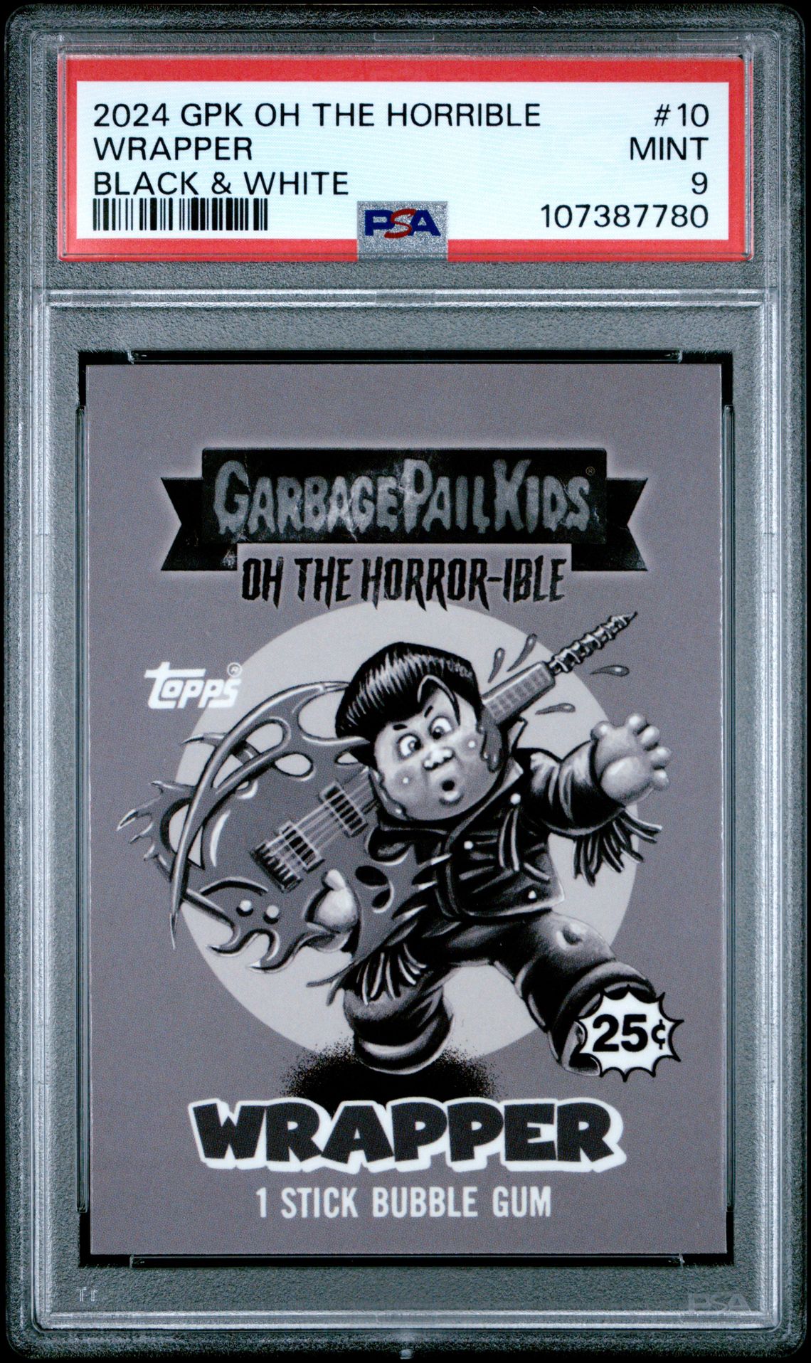 2024 Garbage Pail Kids GARBAGE PAIL KIDS OH THE HORROR-IBLE Black #10 Wrapper front