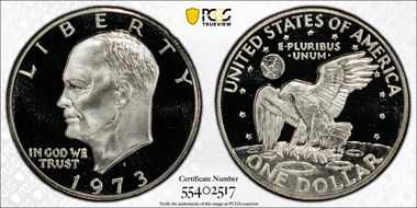 1973-S $1 Silver PR70DCAM