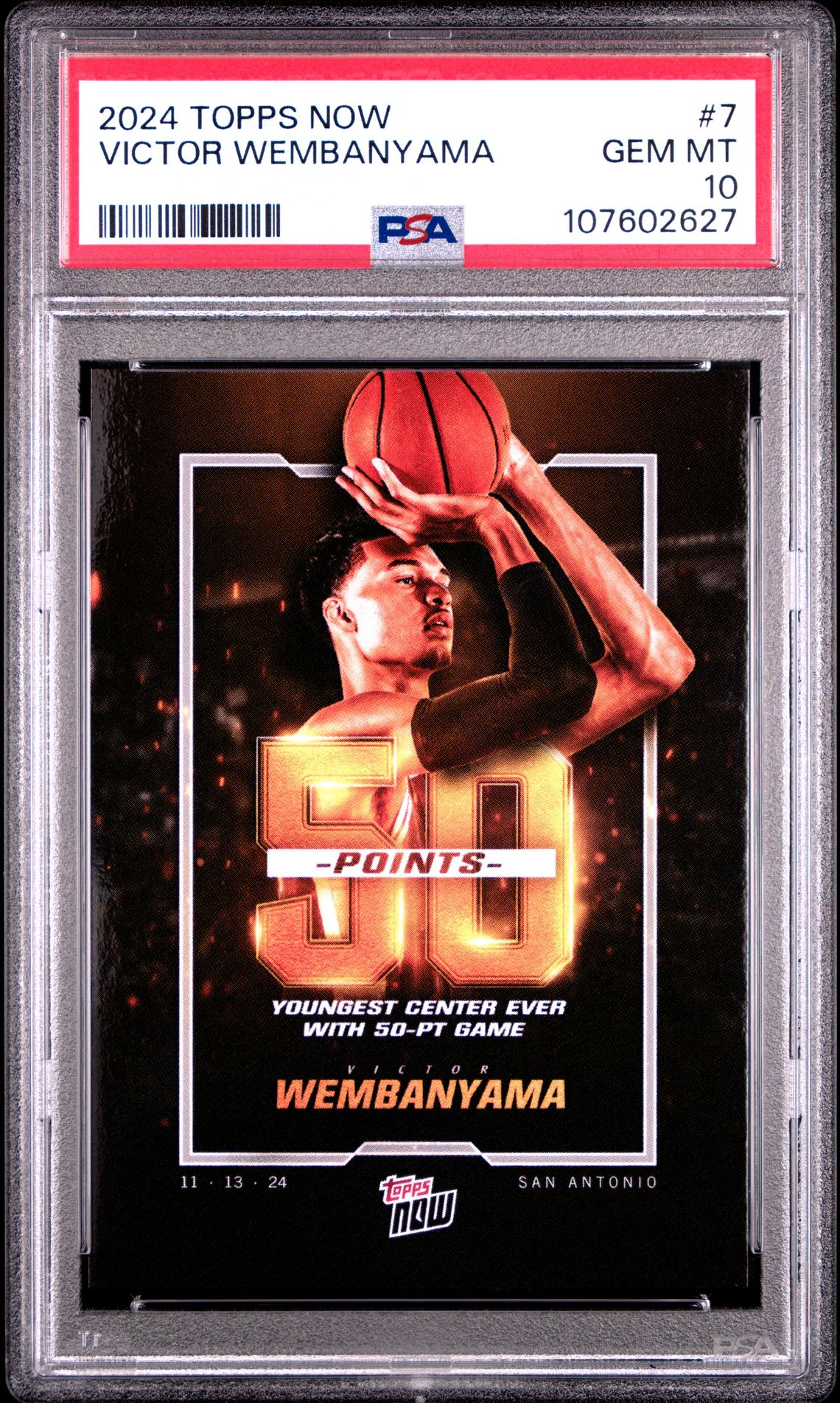 2024 Topps Now #7 Victor Wembanyama front