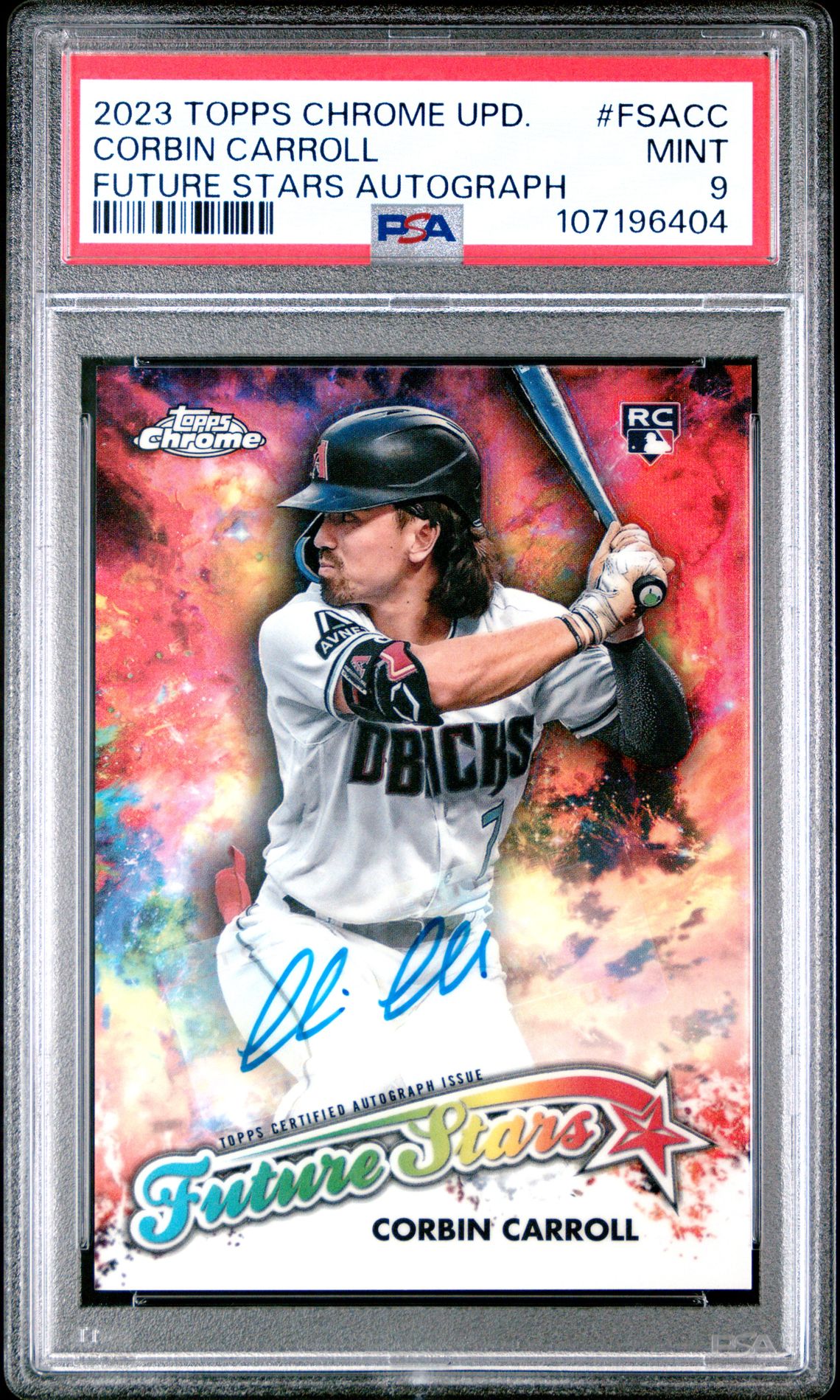 2023 Topps TOPPS CHROME UPDATE FUTURE STARS AUTOGRAPH #FSACC Corbin Carroll front