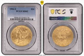 1904-S $20 MS62