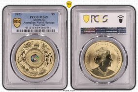 2023 $5 Australian World Heritage Colorized MS69