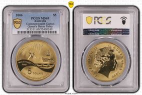 2006 $5 Commonwealth Games Queen's Baton Relay MS69