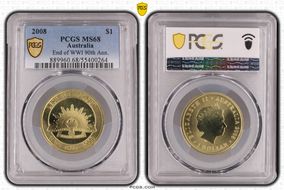 2008-P $1 End of WWI 90th Ann. MS68