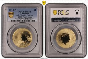 2014-P $1 A.B. "Banjo" Paterson 150th Anniversary MS70