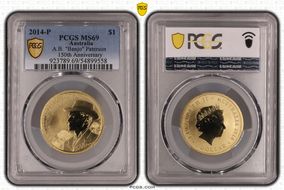 2014-P $1 A.B. "Banjo" Paterson 150th Anniversary MS69