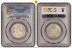 1942(m) Florin KM-40  Ag MS63