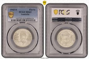 1943-S Florin KM-40  Ag MS63