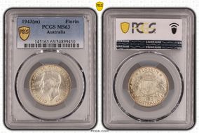 1943(m) Florin KM-40  Ag MS63