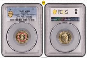 2021 $2 Wiggles - Capt. Feathersword 30th Ann. Colorized MS66