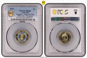 2021 $2 Wiggles - Wags the Dog 30th Ann. Colorized MS68